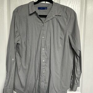 EUC Apt. 9 button up vertical striped blouse (xl)
